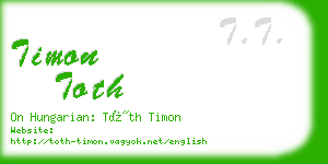 timon toth business card